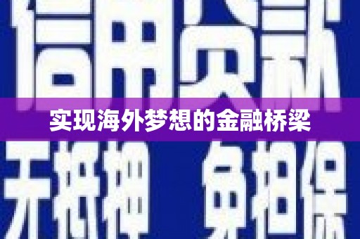 汤阴实现海外梦想的金融桥梁