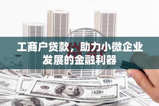 阳新工商户贷款，助力小微企业发展的金融利器
