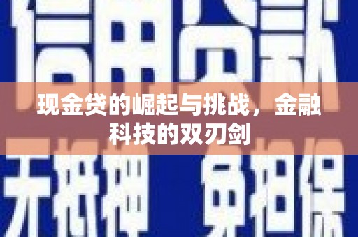 钦北现金贷的崛起与挑战，金融科技的双刃剑
