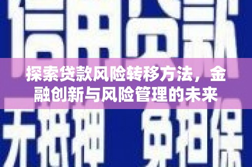 平阴探索贷款风险转移方法，金融创新与风险管理的未来