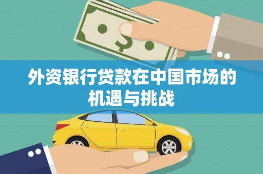 平南外资银行贷款在中国市场的机遇与挑战