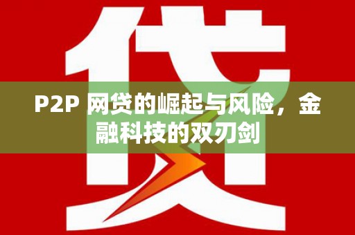 蒲城P2P 网贷的崛起与风险，金融科技的双刃剑