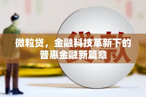 商都微粒贷，金融科技革新下的普惠金融新篇章